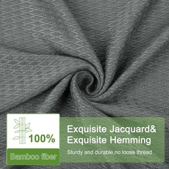 Bamboo Viscose Cooling Blanket All-Season Lightweight Blanket 79"x90" Dark Gray - Picture 4 of 6